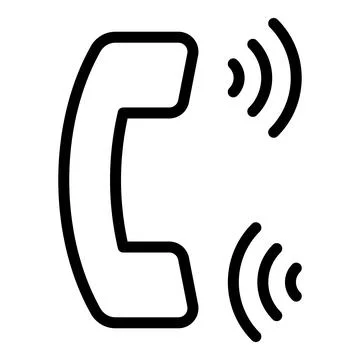 Call interface icon, outline style 스톡 일러스트