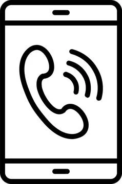 Call Line Icon Design Stock Illustration