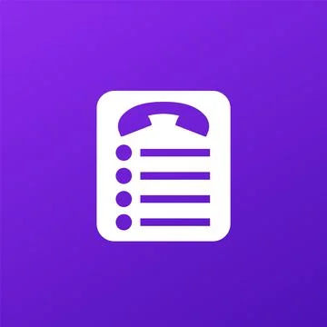 Call list vector icon for web Stock Illustration