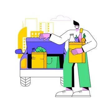 Call for load products abstract concept vector illustration. Stock Illustration