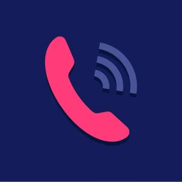 Call logo and icon vector Isolated image Stock Illustration