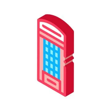 Call machine isometric icon vector illustration Illustrazione stock