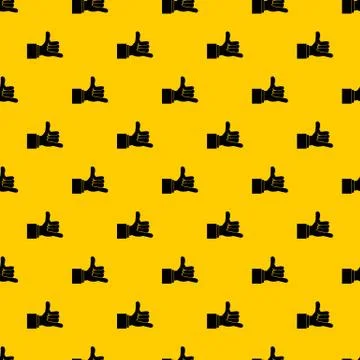 Call me gesture pattern vector Stock Illustration
