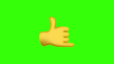 Call me hand gesture animation on green screen Stock Footage 329405751