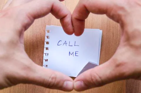 Call me note Stock Photos