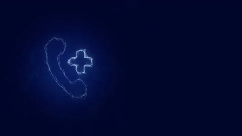 Call medical icon with plexus effect. Connected lines with dots. Lines plexus Video stock 169308617