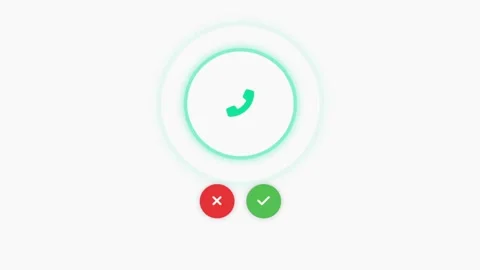 Call Mobile Receiver Icon Animation Stock Footage 314159216