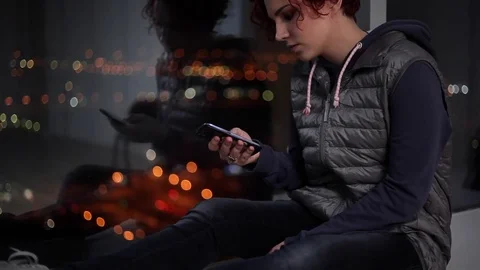 A Call to Mom During a Break Between Classes Stock Footage 73851217