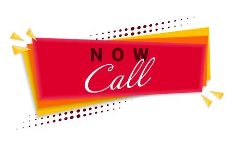 Call Now Banner Template Design. Vector Illustration. Stock Illustration