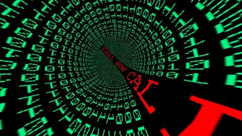 Call now data tunnel Illustrazione stock