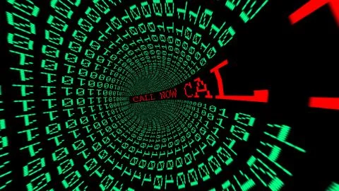 Call now data tunnel Stock Illustration