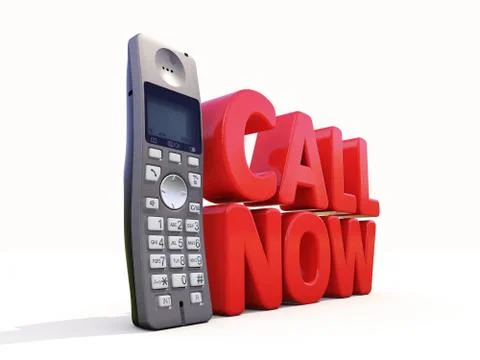 Call now Stockillustratie