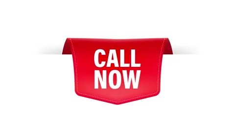 Call now red label on white background. Motion graphics. Stock Footage 152830484