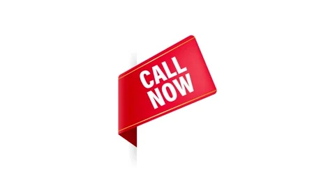 Call now red label on white background. Motion graphics. Stock Footage 152831257