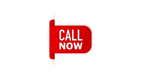 Call now red label on white background. Motion graphics. Stock Footage 155064703