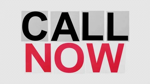 Call Now Stop Motion Paper Titles On Alpha Pack Of 2 Video stock 291631013