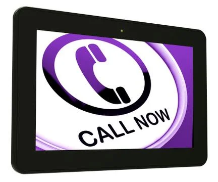 Call now tablet shows talk or chat Illustration