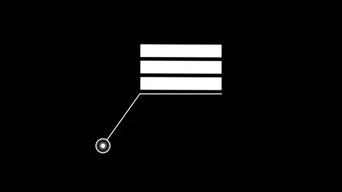 Call out animation on black background, frame element. Hud callout rectangl.. 스톡 동영상 337569125