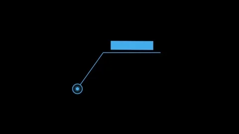 Call out animation on black background, frame element. Hud callout rectangl.. Vidéo 337569133