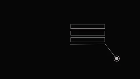 Call out animation on black background, frame element. Hud callout rectangl.. Vidéo 337658983