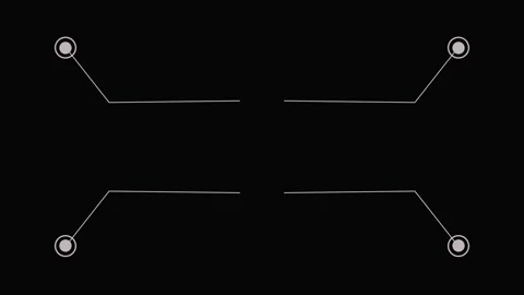 Call out animation on black background, frame element. Hud callout rectangl.. Vidéo 337658986