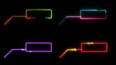 Call out digital colorful effect border HUD elements digital technology motion Video stock 142191524