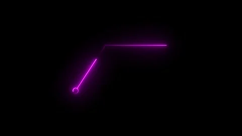 Call out elements Neon line animation Isolated on Black Background. Pink li.. Stock Footage 331623920