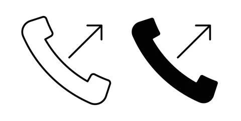 Call outgoing icon symbol. Vector illustration pack in black color. Stock Illustration