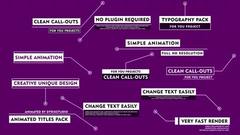 Call-Outs Titles After Effects素材