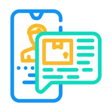 Call for parcel color icon vector illustration Stockillustratie