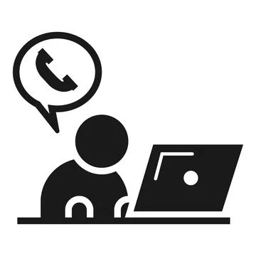 Call parcel delivery support icon, simple style Stock Illustration