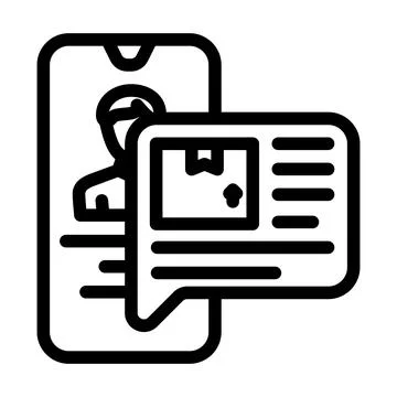 Call for parcel line icon vector illustration Stockillustratie