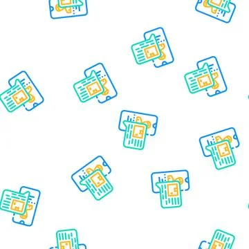 Call for parcel vector seamless pattern Stock Illustration