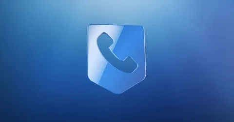 Call Phone Map Pin Blue 3d Icon Vídeos de archivo 72285814
