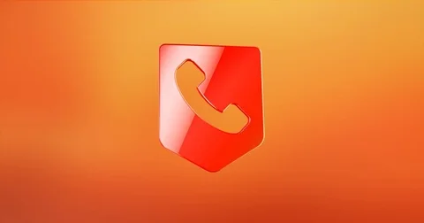 Call Phone Map Pin Red 3d Icon Stock Footage 72285871