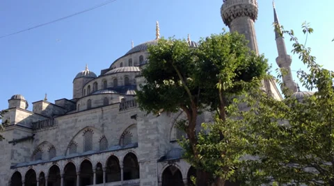 Call to Prayer at Sultanahmet Mosque (Blue Mosque) in Istanbul, Turkey Stock Footage 34241795
