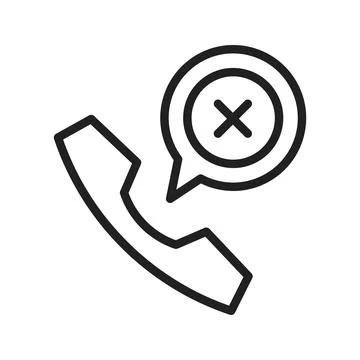 Call Rejected Icon Image. Illustrazione stock