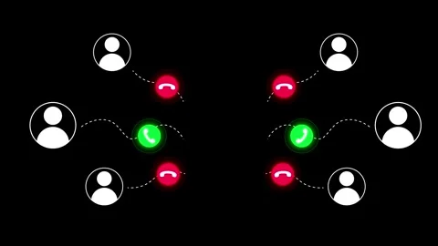 Call routing and communication network concept animation Stock Footage 328418424