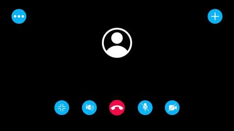 Call screen chat conferencing Stock Illustration