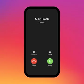 Call Screen Stock Illustration