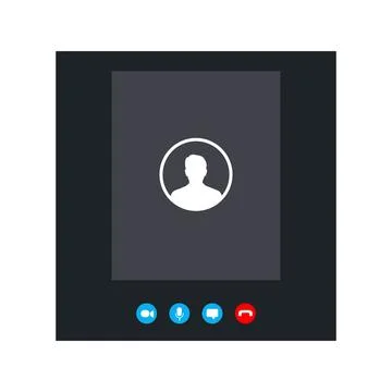 Call screen template. Mobile skype layout, UI,UX,Kit interface. Call screen. Stock Illustration