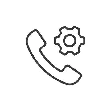 Call settings, icon in line design. Call, settings, phone, communication, mobile Stock Illustration