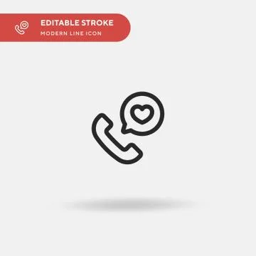 Call Simple vector icon. Illustration symbol design template for web mobile U Stock Illustration