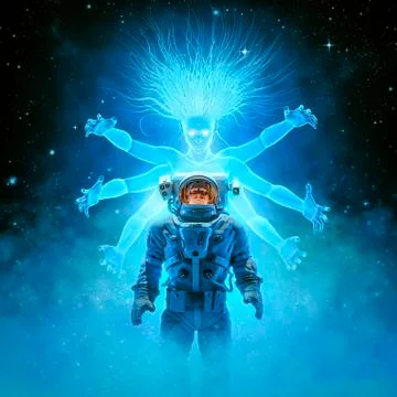 Call of the space siren Illustrazione stock