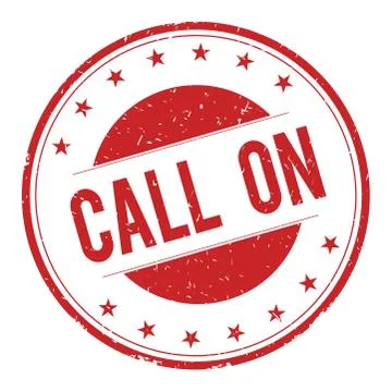 CALL-ON stamp sign Stock Illustration