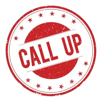 CALL-UP stamp sign Stock Illustration