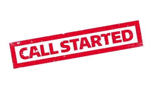 Call Started rubber stamp Stock Illustration