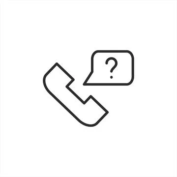 Call Support Inquiry Icon Stock Illustration