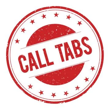 CALL-TABS stamp sign Stock Illustration