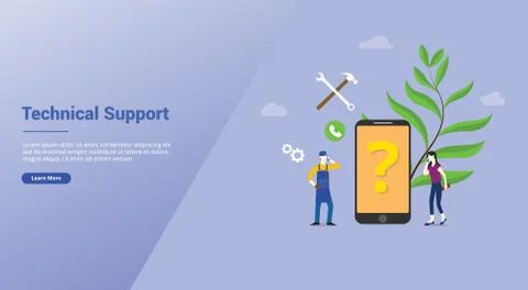 Call technical support with men two people calling with wrench icon and city  イラスト素材